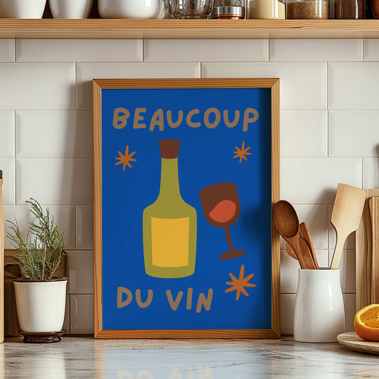 Beaucoup du Vin Wall Print