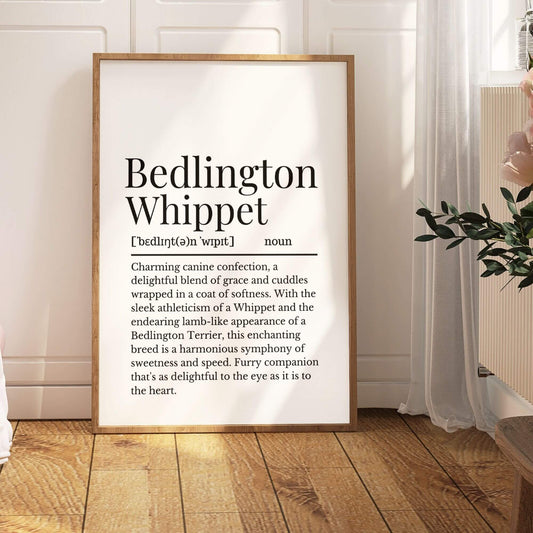 Bedlington Whippet Definition Print