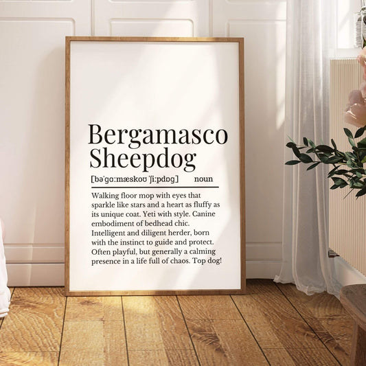 Bergamasco Sheepdog Definition Print