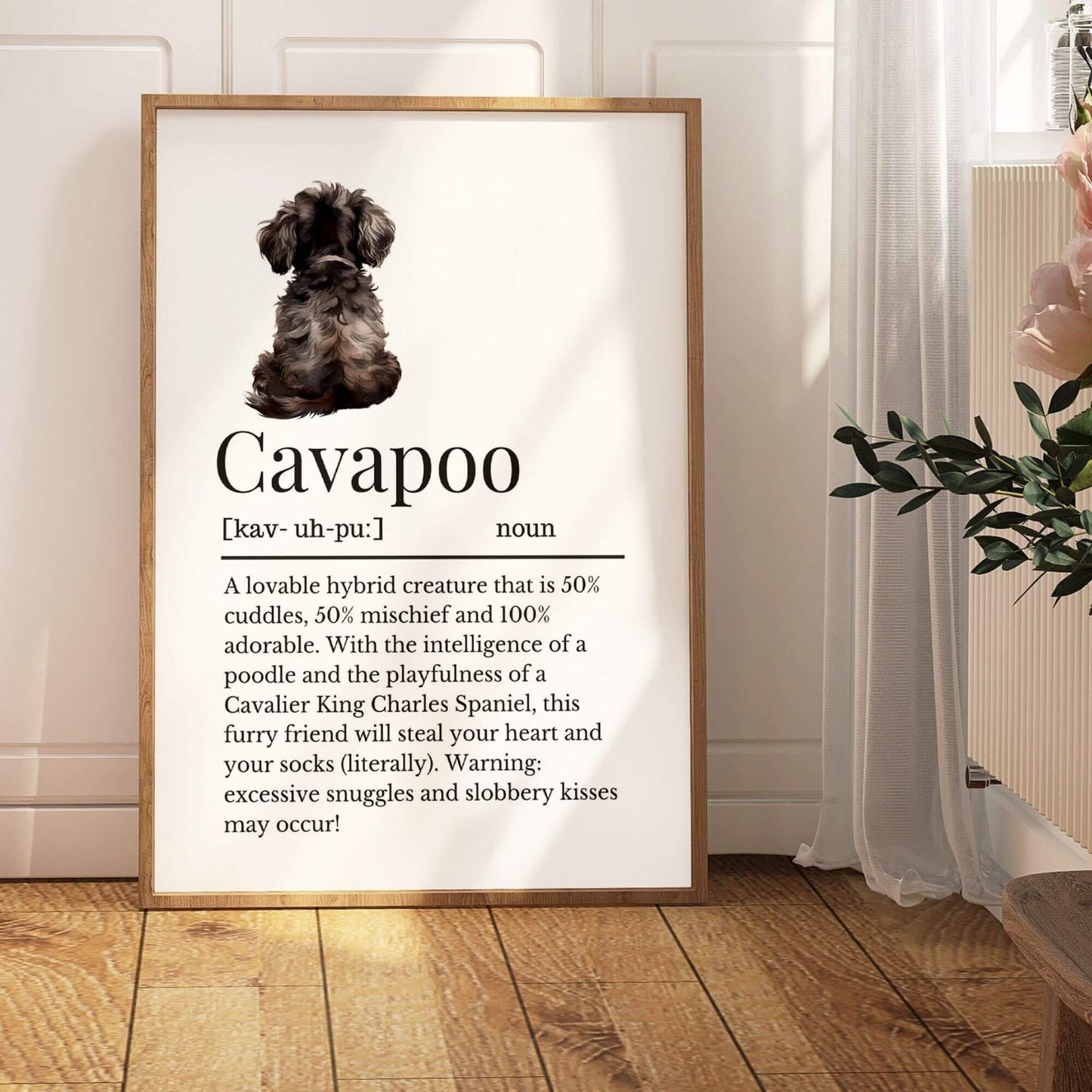 Black Cavapoo Definition Print