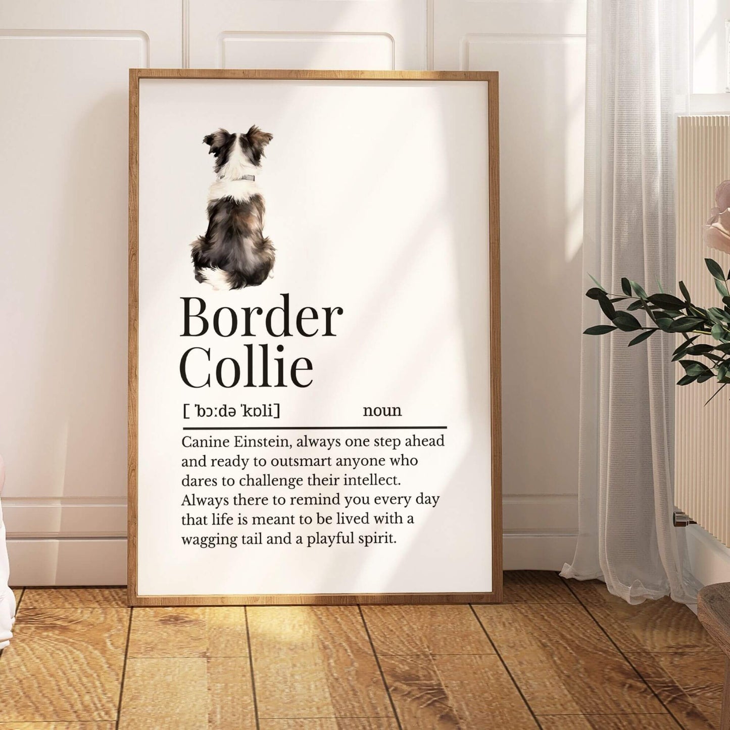 Illustrated Border Collie Definition Print