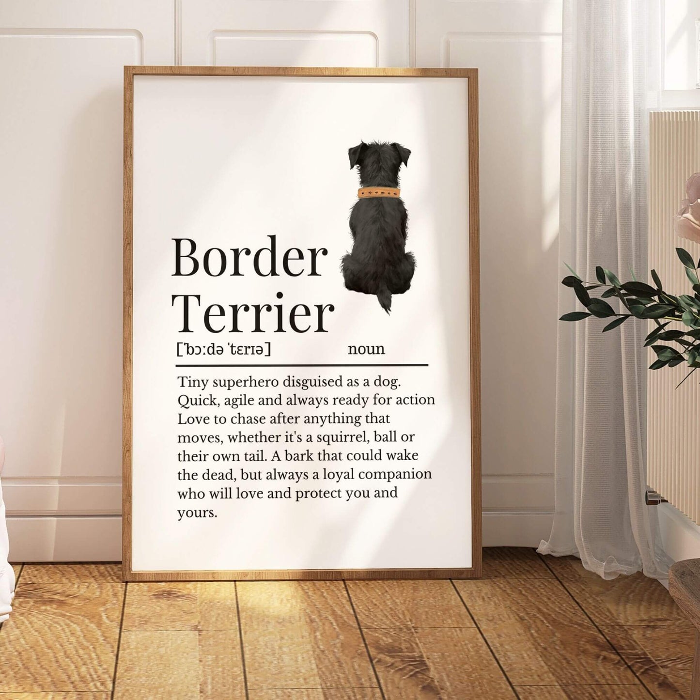 Illustrated Border Terrier Definition Print