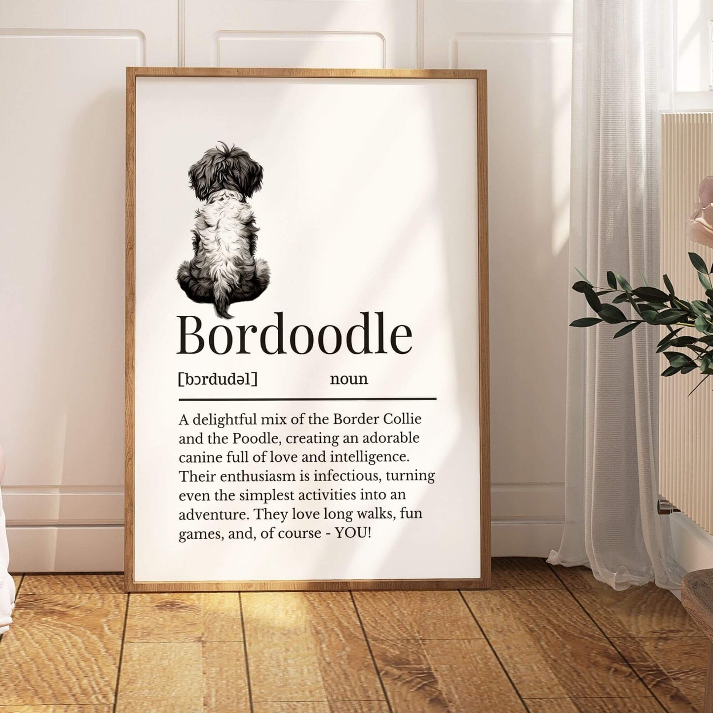 Illustrated Bordoodle Definition Print