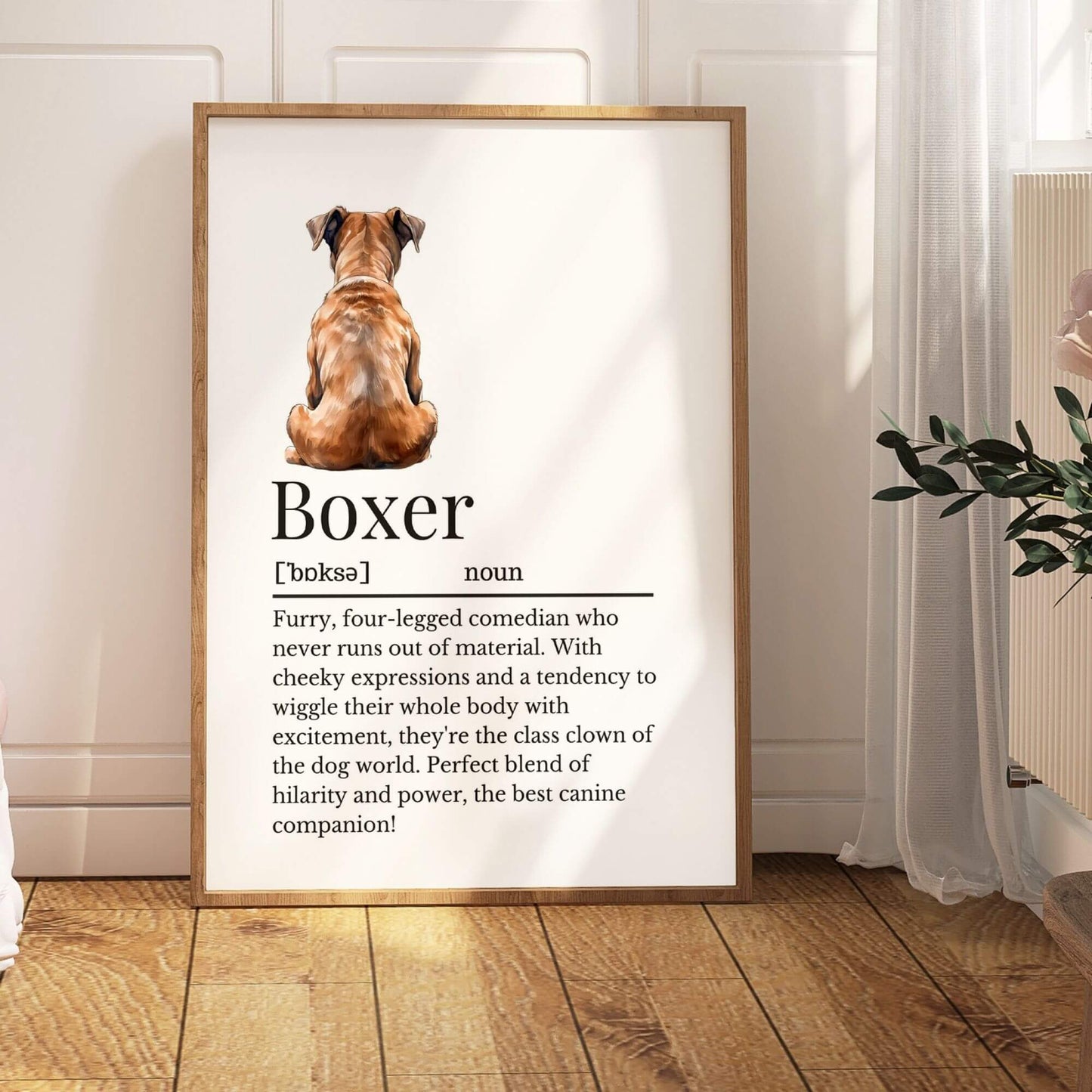 Illustrated Boxer Definition Print