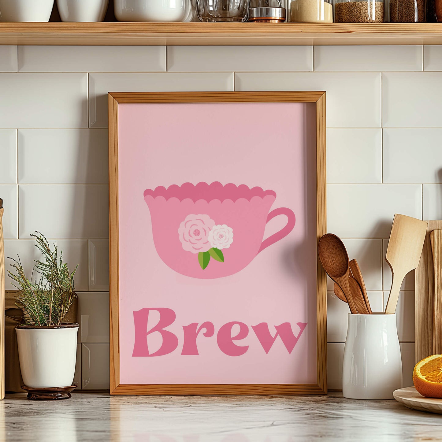 Pink Brew Print