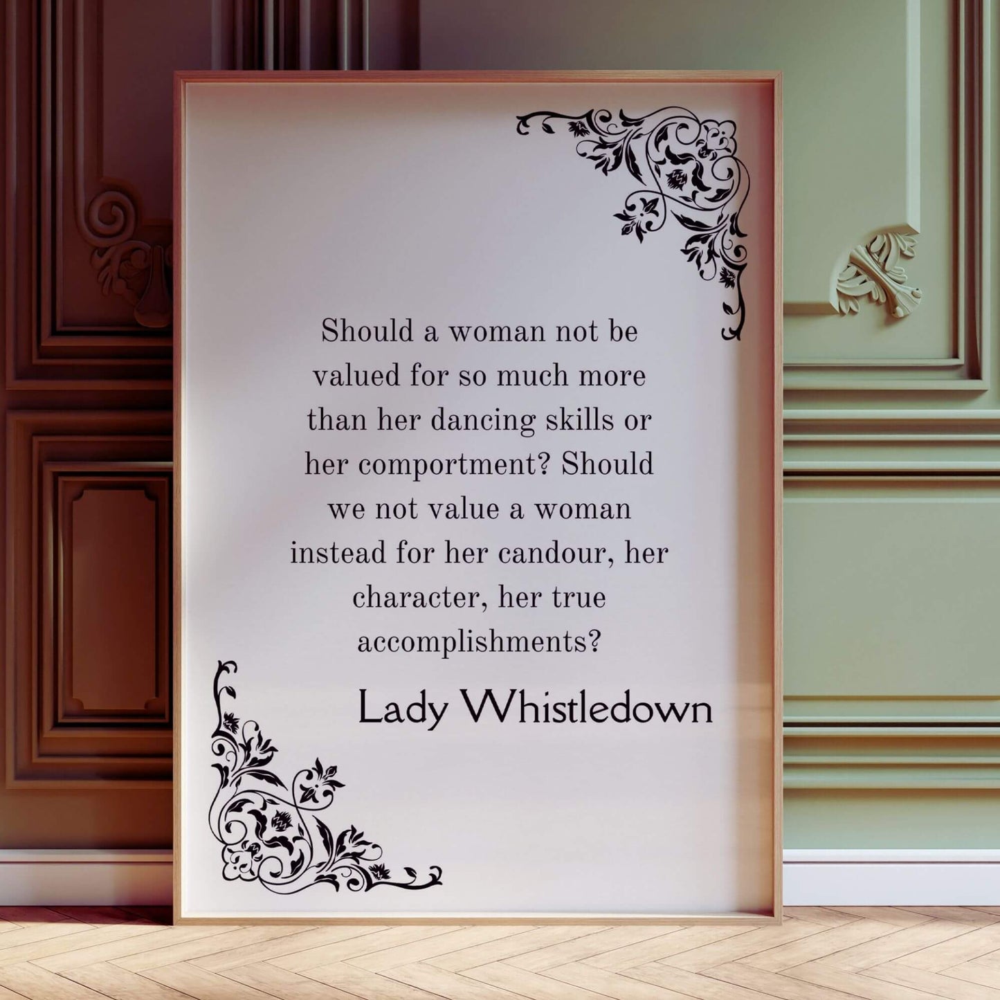 Bridgerton Lady Whistledown Quote Print