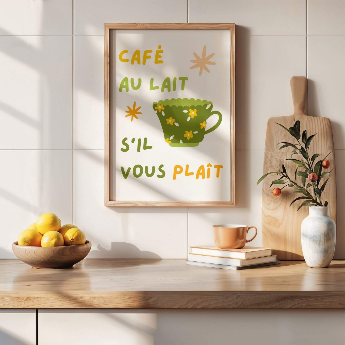 Cafe Au Lait Wall Print