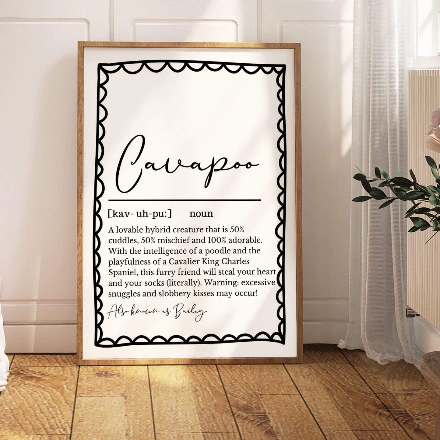 Personalised Cavapoo Definition Print