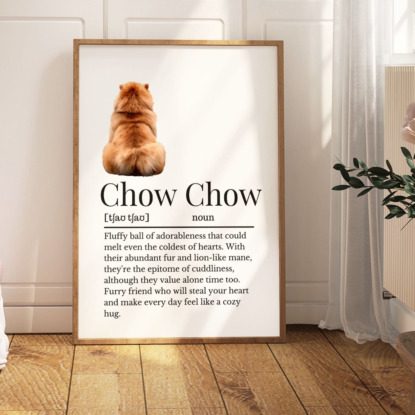 Illustrated Chow Chow Definition Print