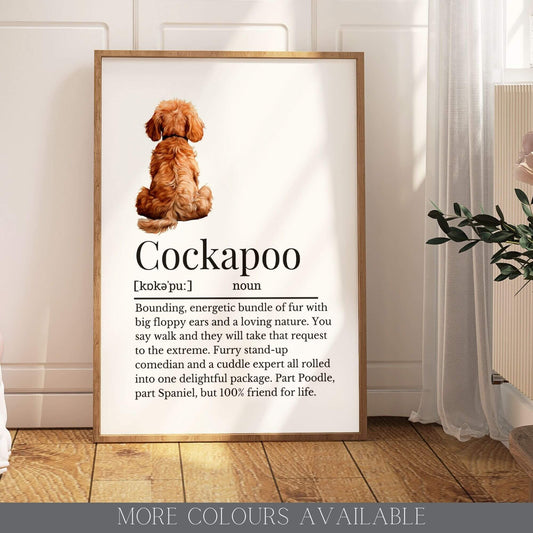 Illustrated Cockapoo Definition Print