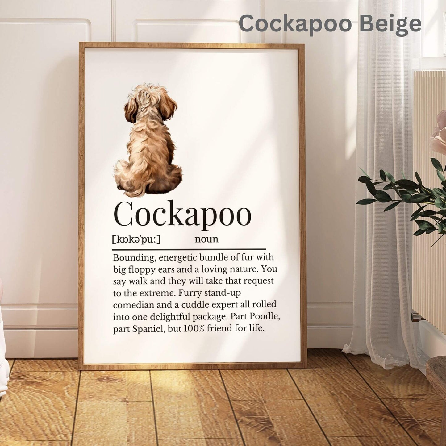 Illustrated Cockapoo Definition Print