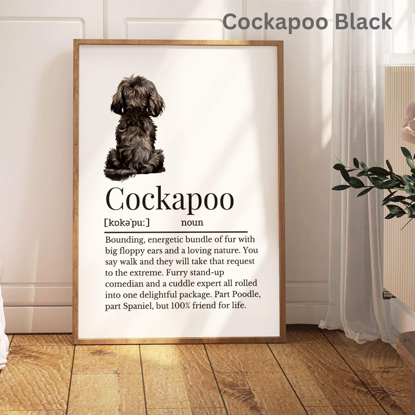 Illustrated Cockapoo Definition Print