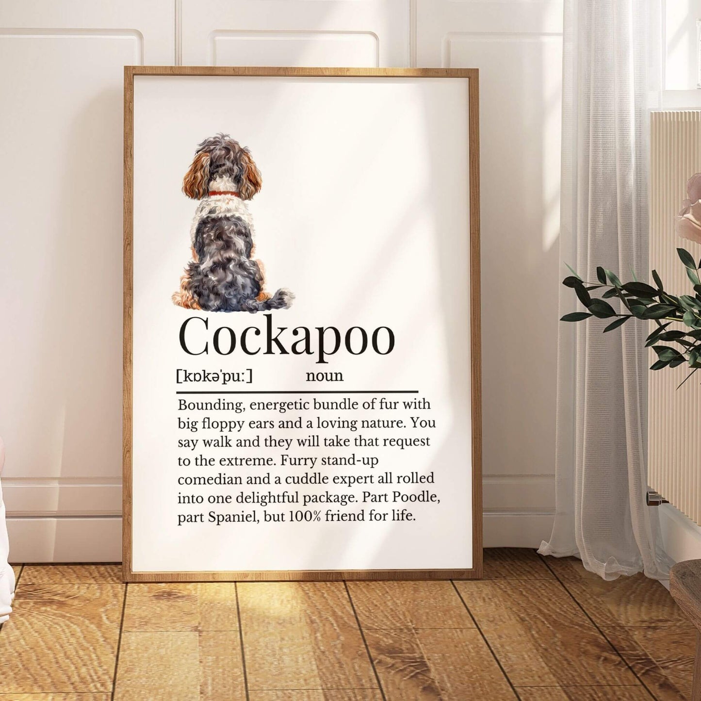 Illustrated Cockapoo Definition Print