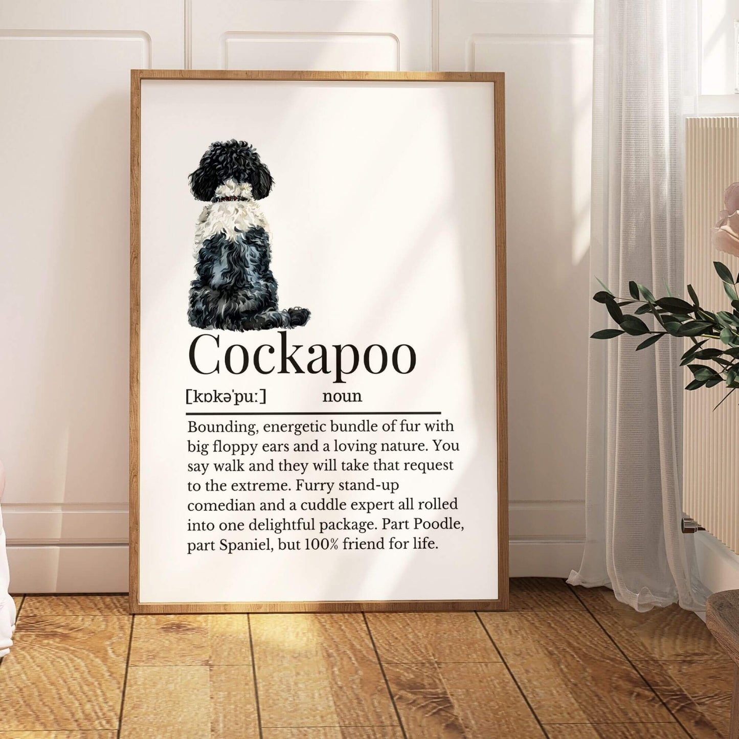 Illustrated Cockapoo Definition Print