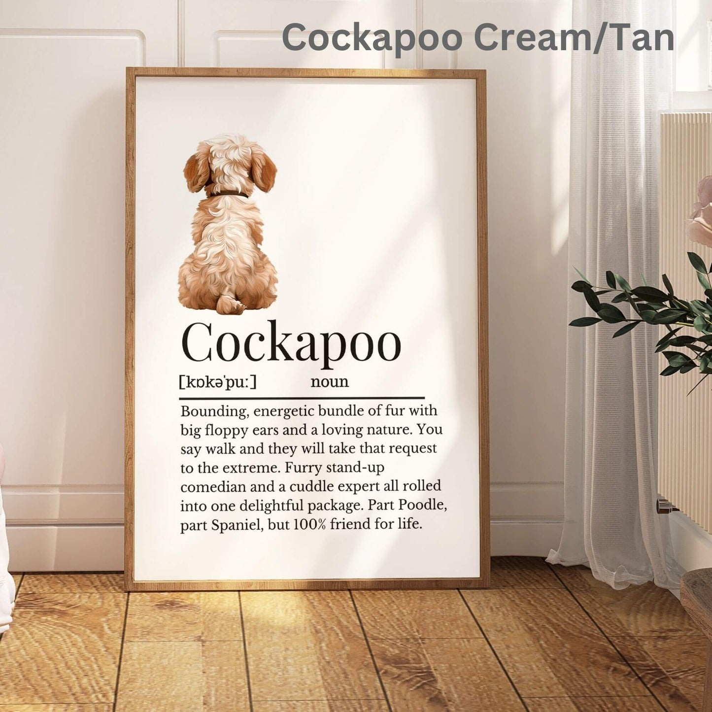 Illustrated Cockapoo Definition Print