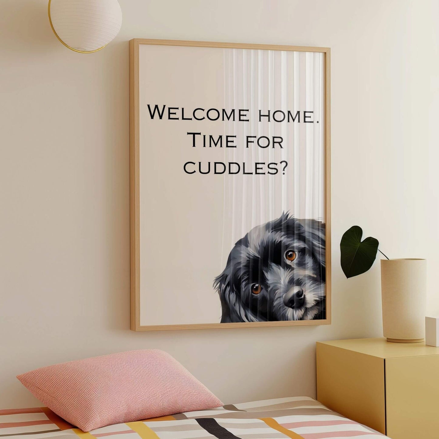 Welcome Home Time for Cuddles Cockapoo Print