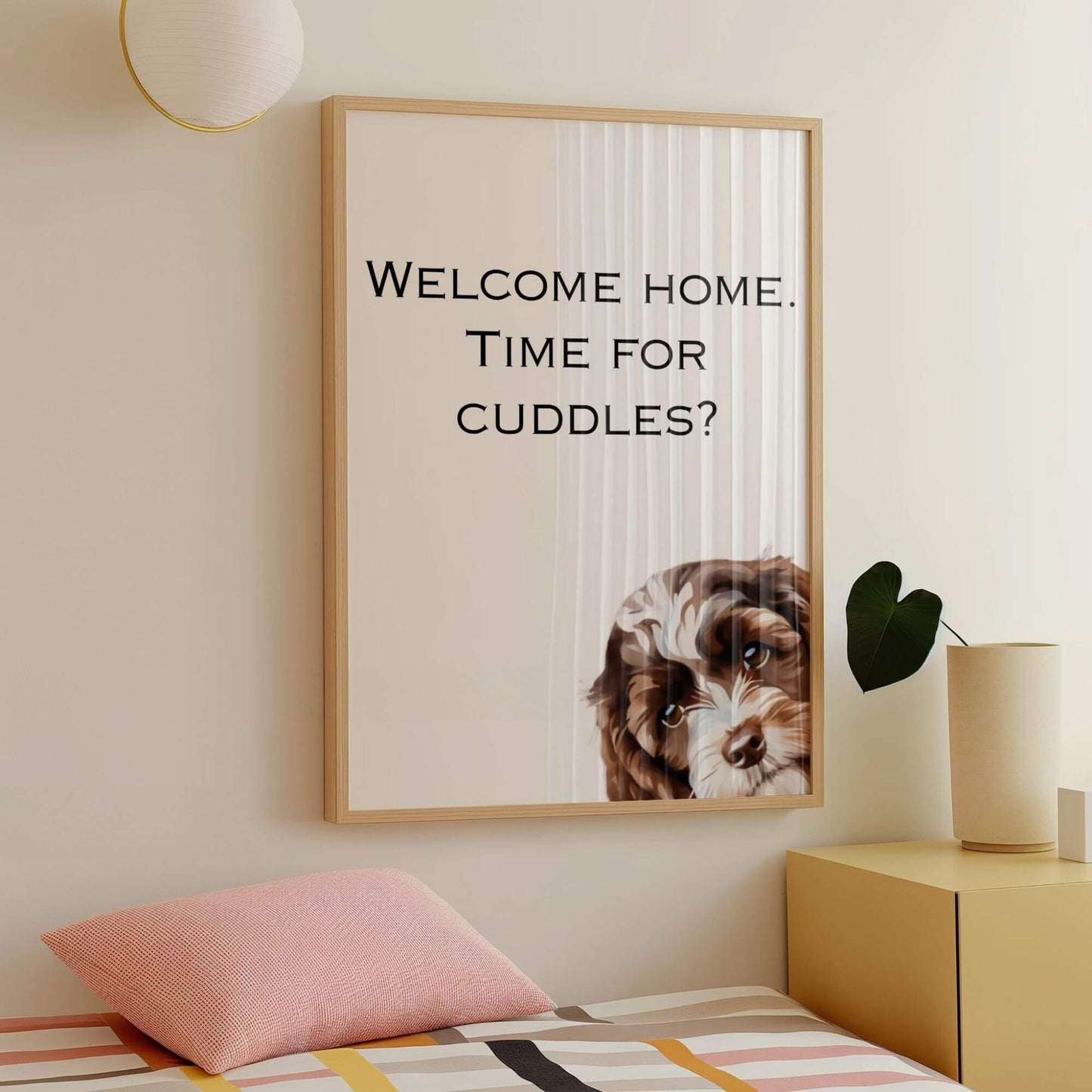 Welcome Home Time for Cuddles Cockapoo Print