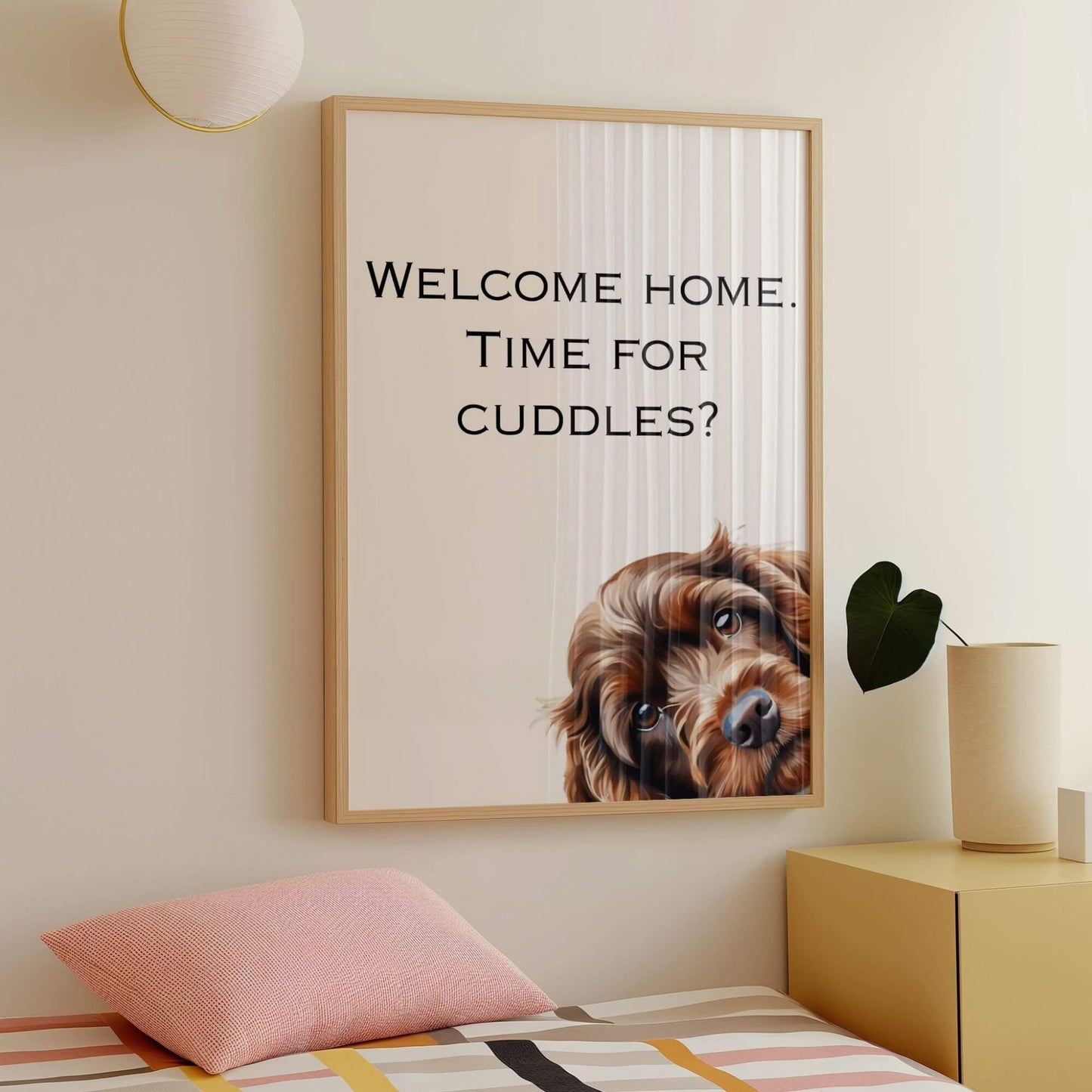 Welcome Home Time for Cuddles Cockapoo Print