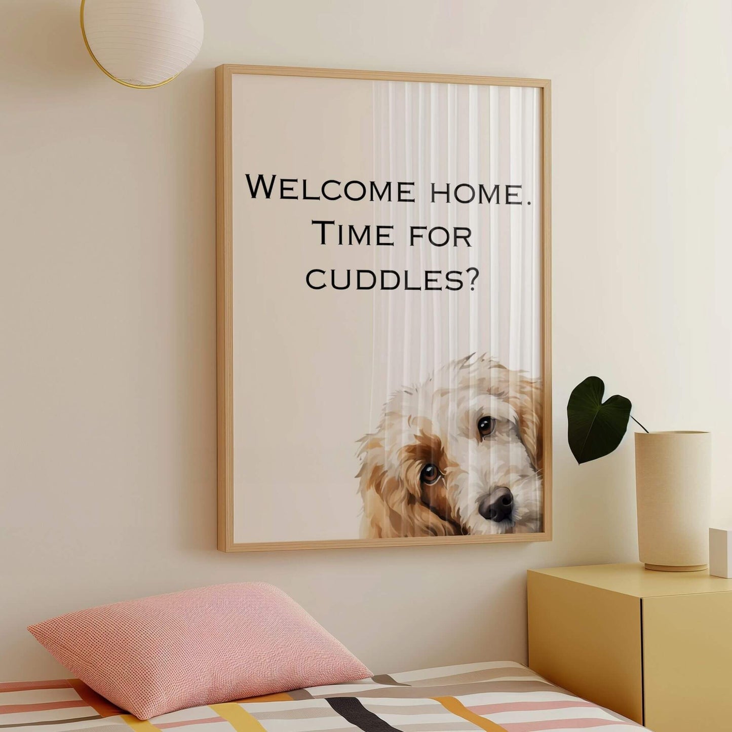 Welcome Home Time for Cuddles Cockapoo Print