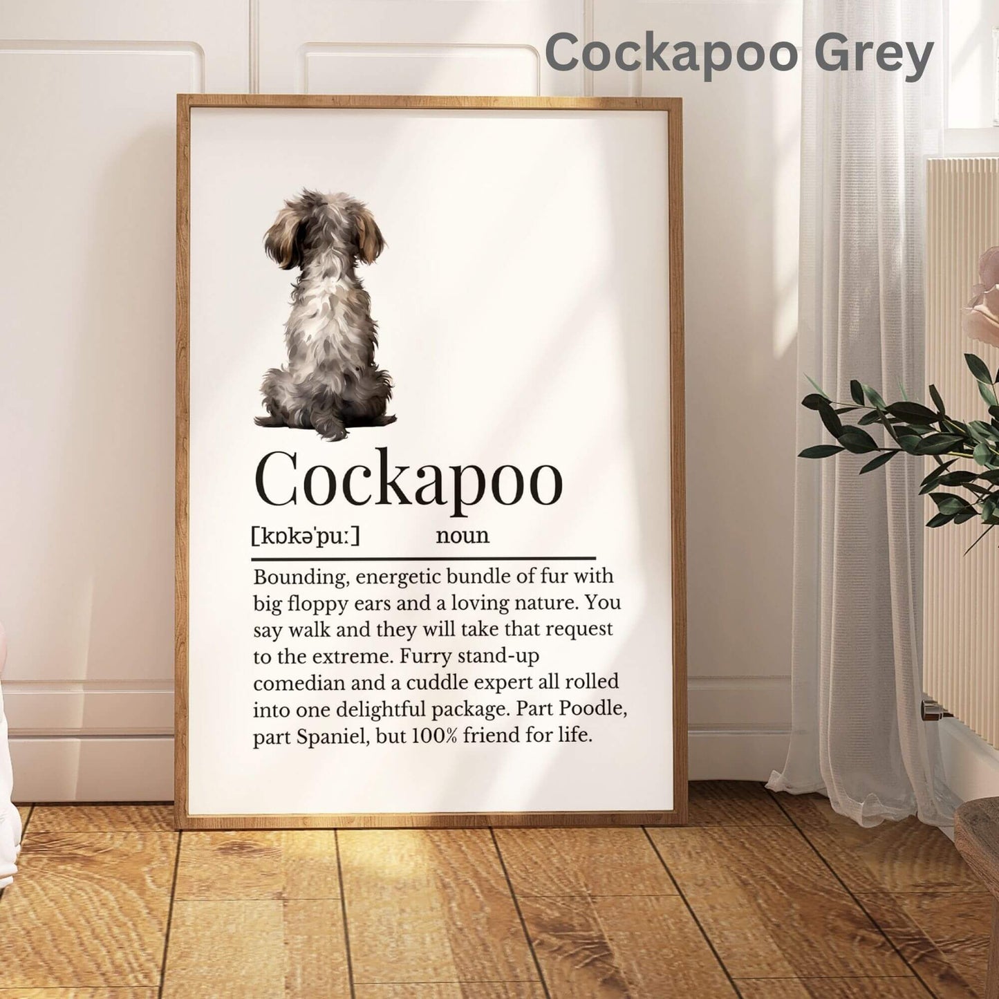 Illustrated Cockapoo Definition Print