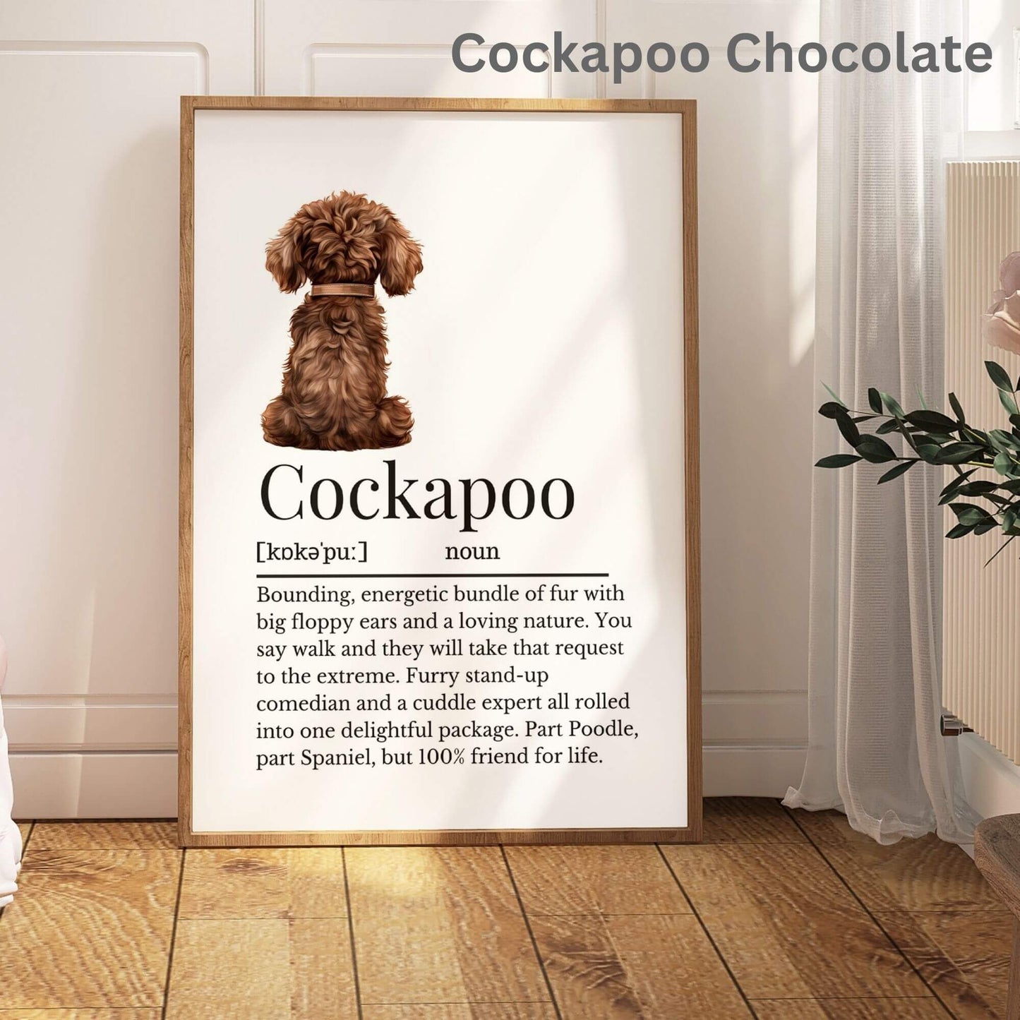 Illustrated Cockapoo Definition Print