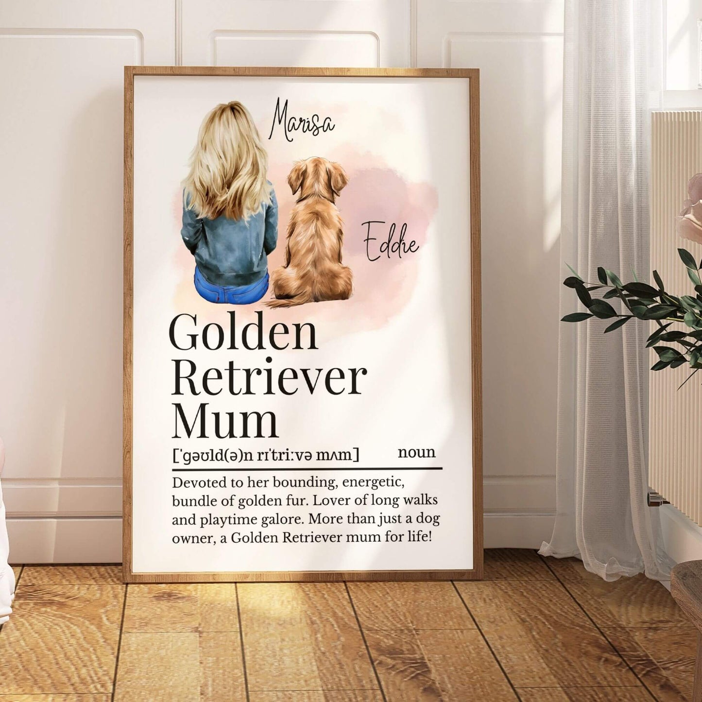 Golden Retriever Mum Definition Print