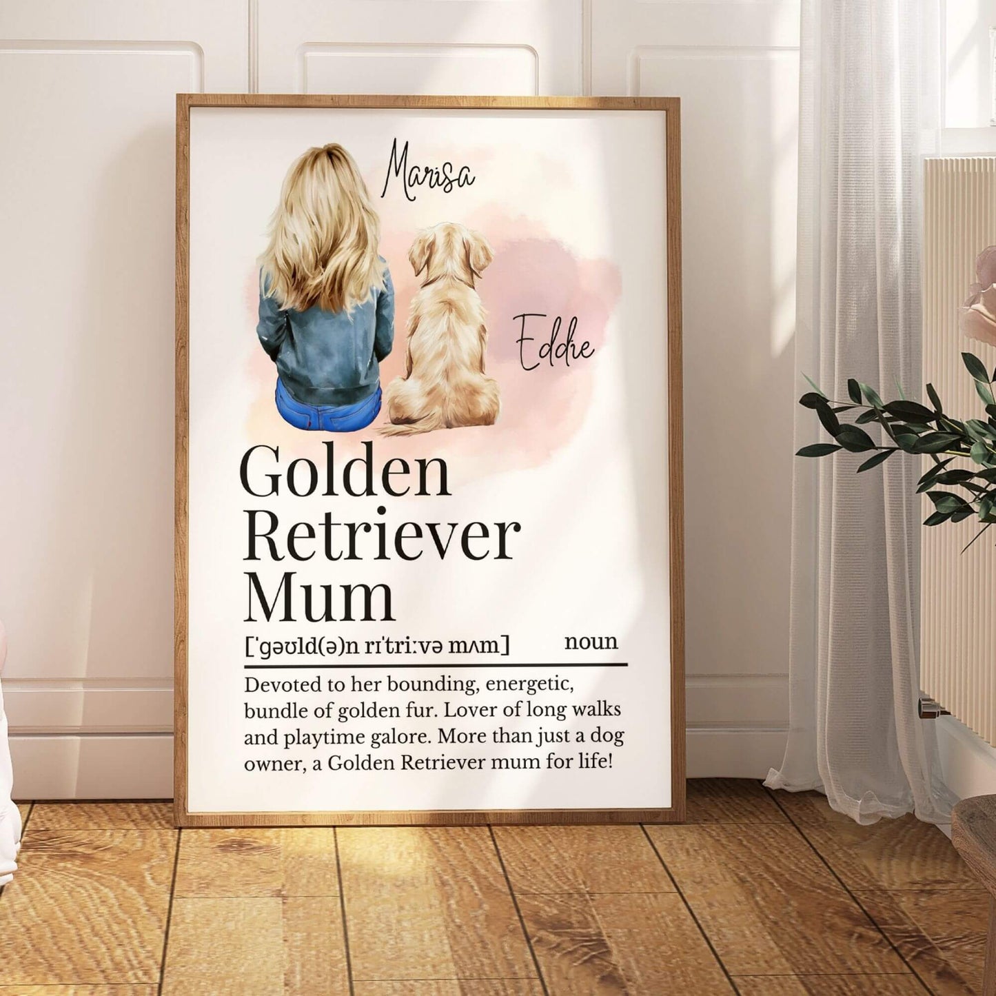 Golden Retriever Mum Definition Print