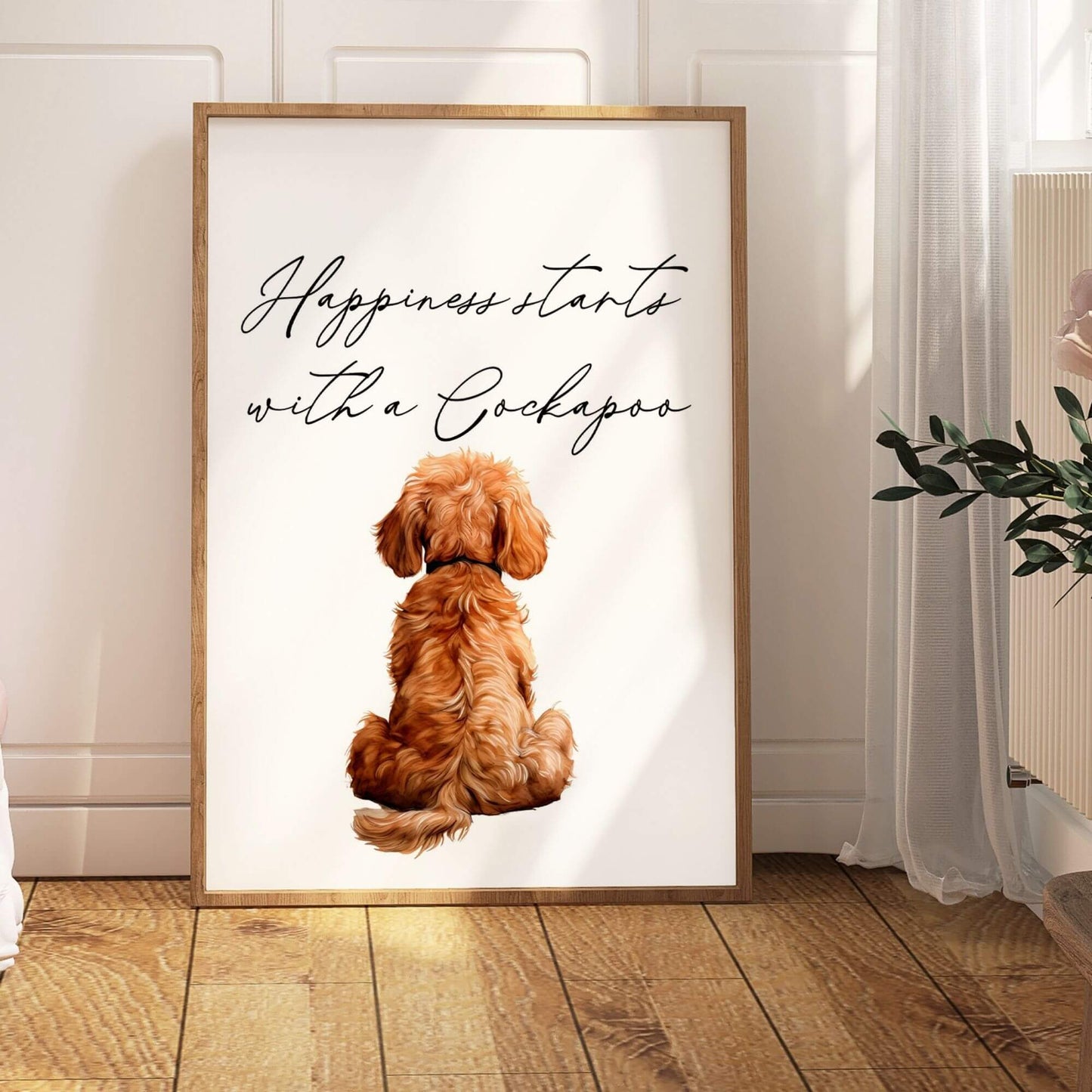 Happiness Starts with A Cockapoo Print