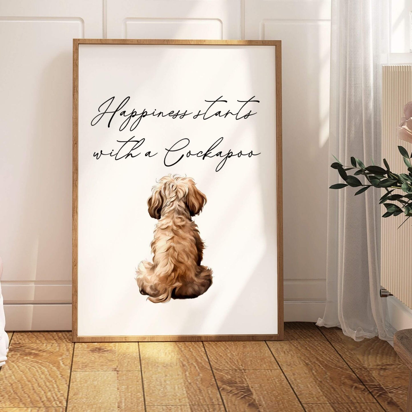 Happiness Starts with A Cockapoo Print