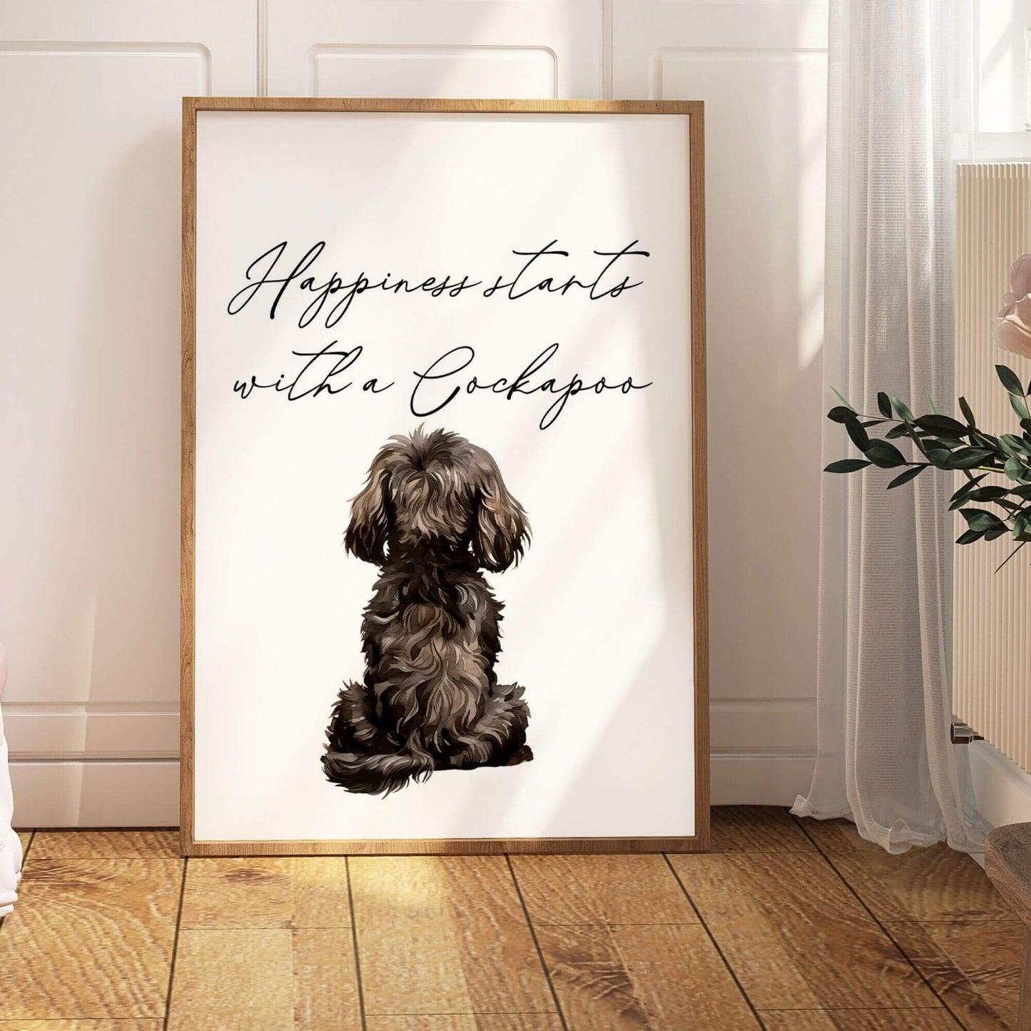 Happiness Starts with A Cockapoo Print