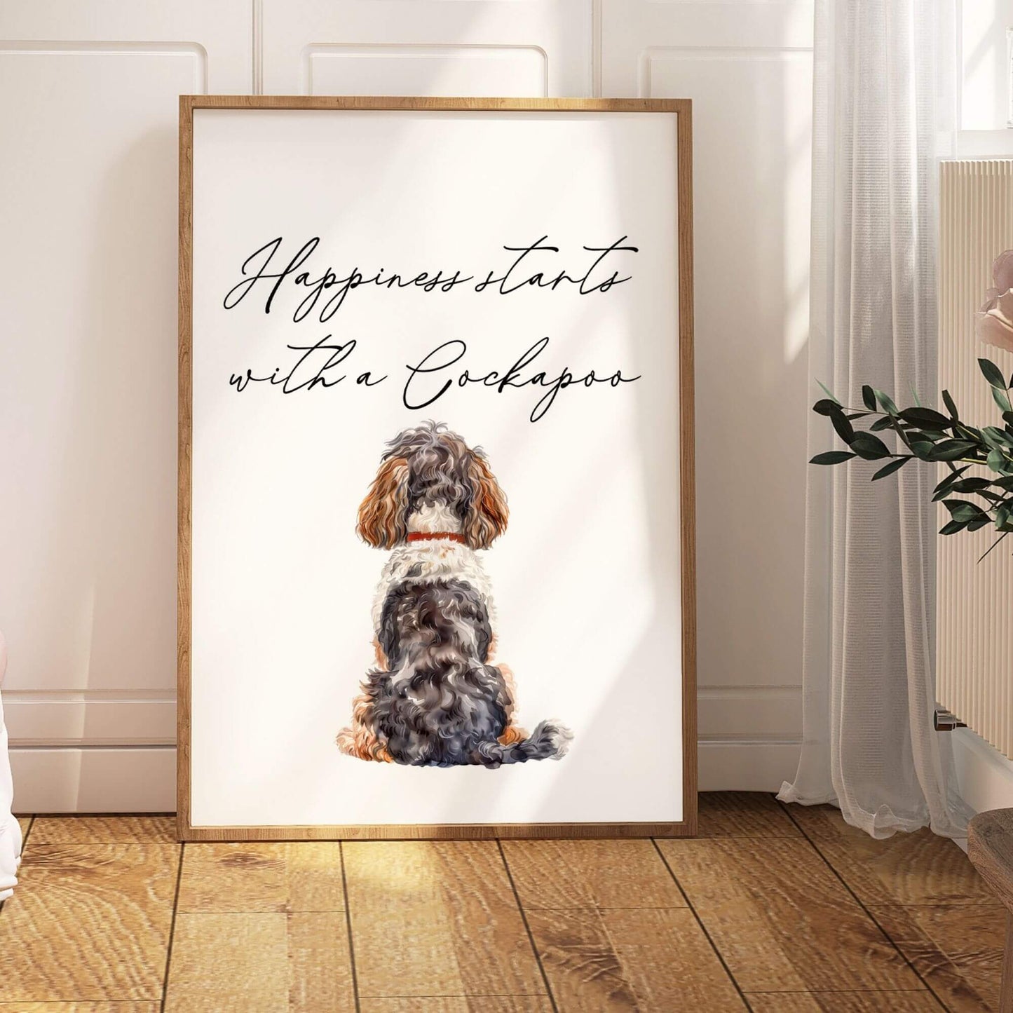 Happiness Starts with A Cockapoo Print