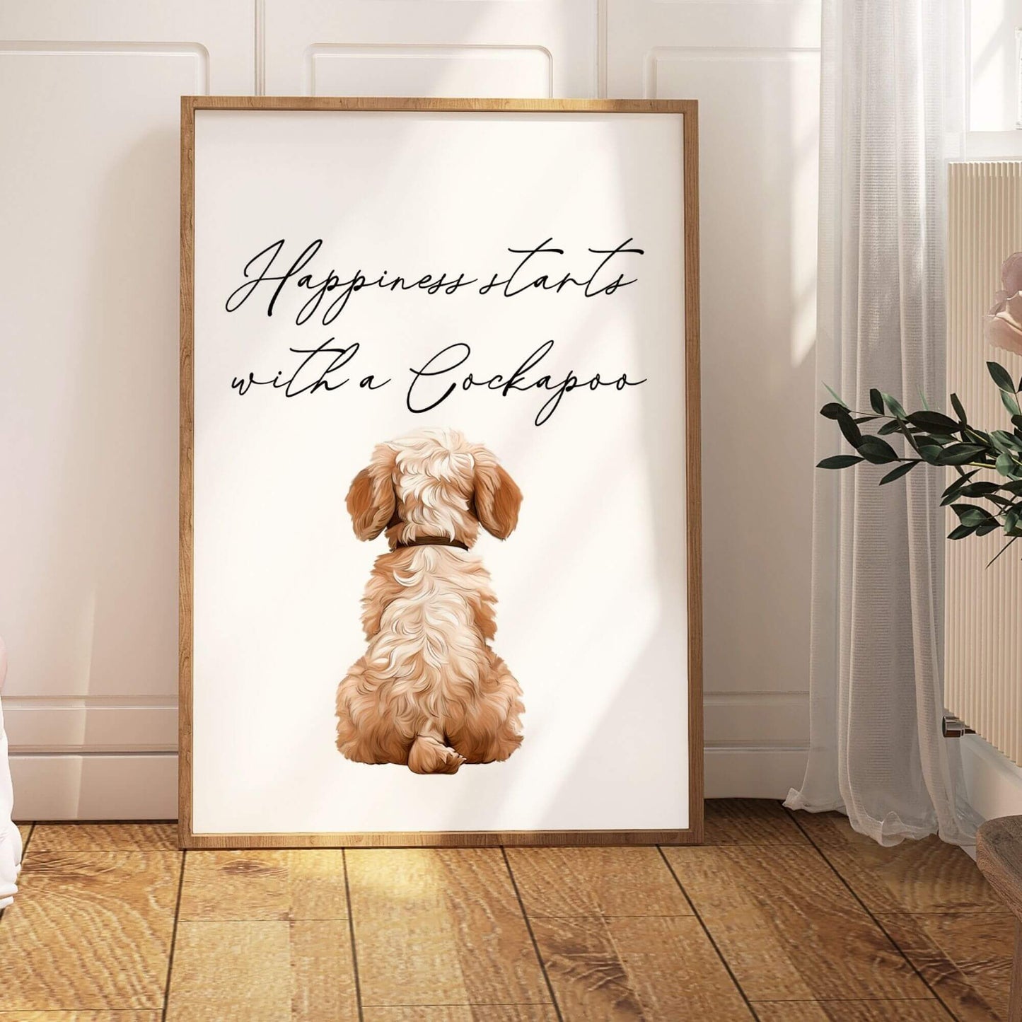 Happiness Starts with A Cockapoo Print