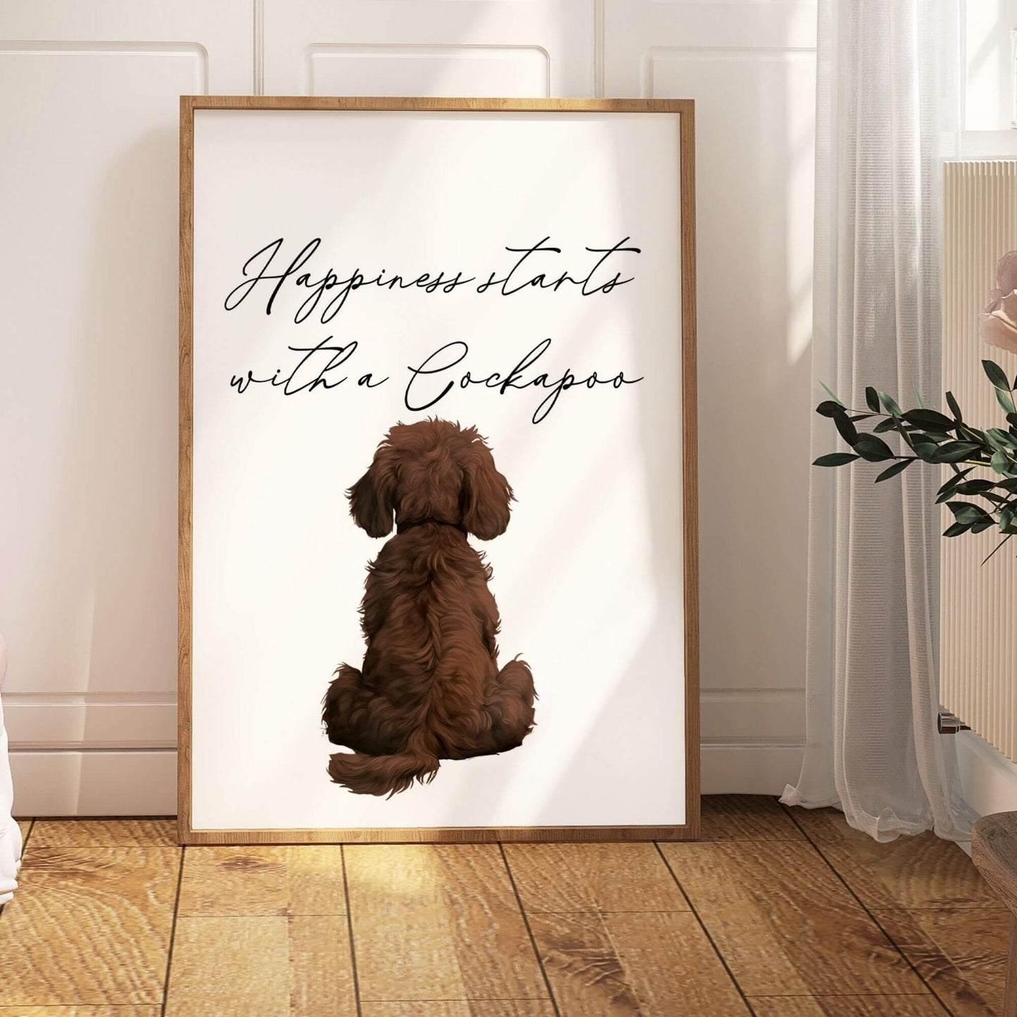 Happiness Starts with A Cockapoo Print