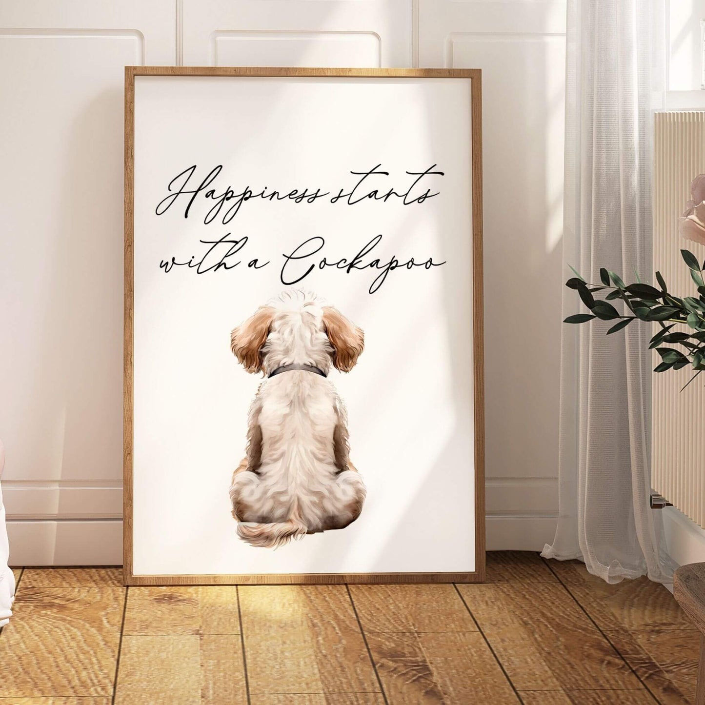 Happiness Starts with A Cockapoo Print