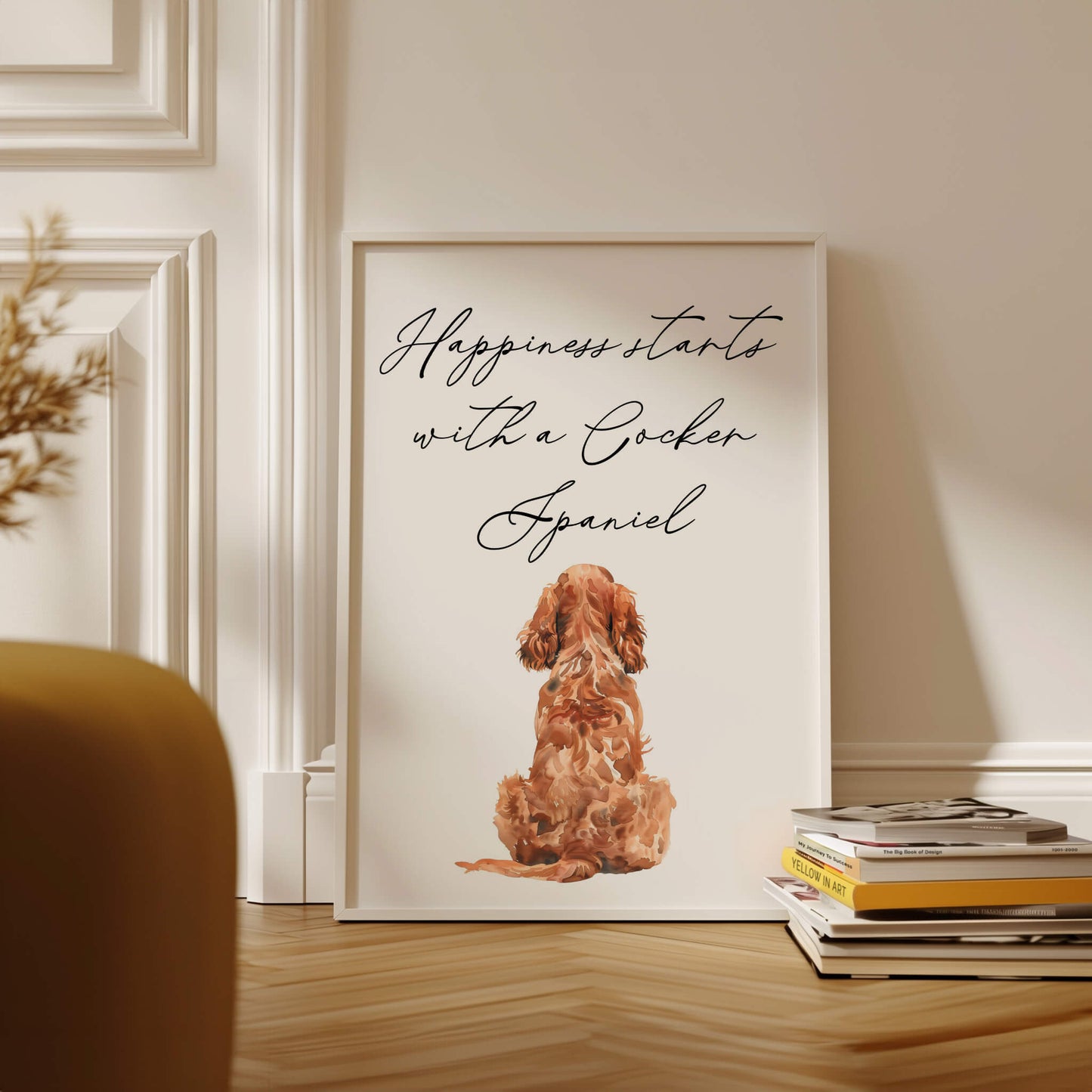 Happiness Starts with A Cocker Spaniel Print