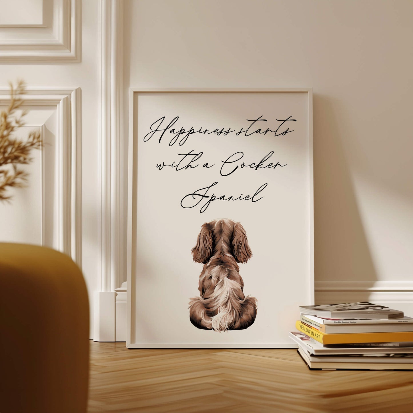 Happiness Starts with A Cocker Spaniel Print