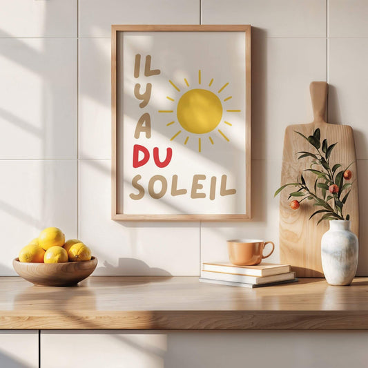 Il Y A Du Soleil Wall Print