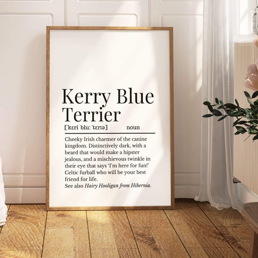 Kerry Blue Terrier Definition Print