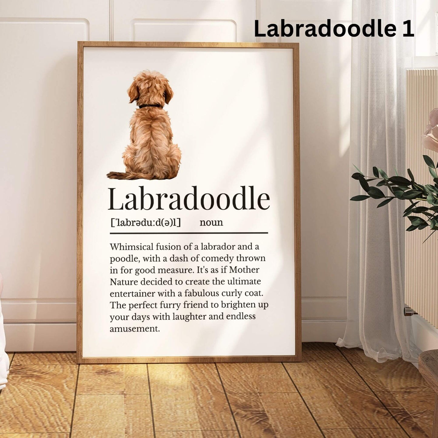 Illustrated Labradoodle Definition Print