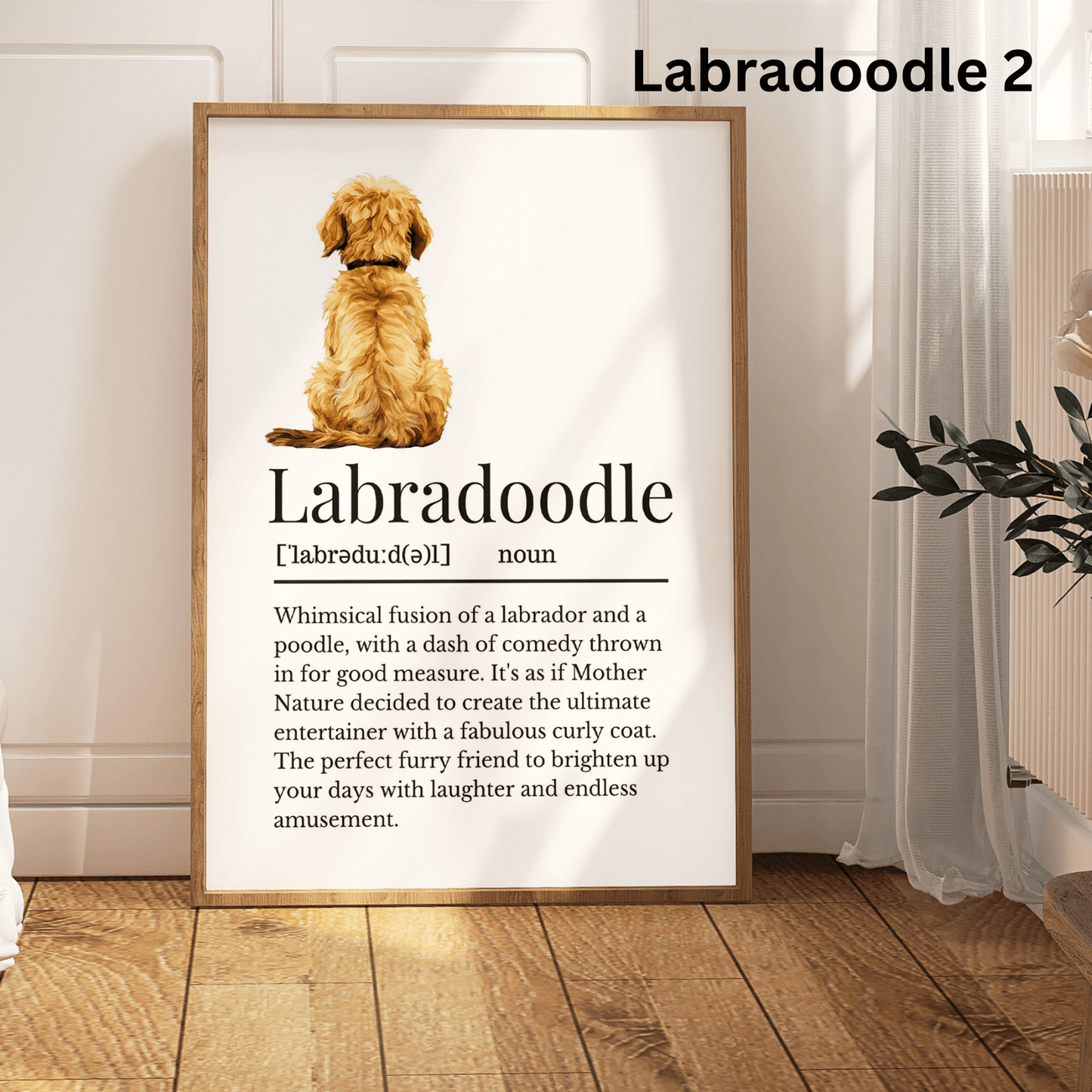 Illustrated Labradoodle Definition Print