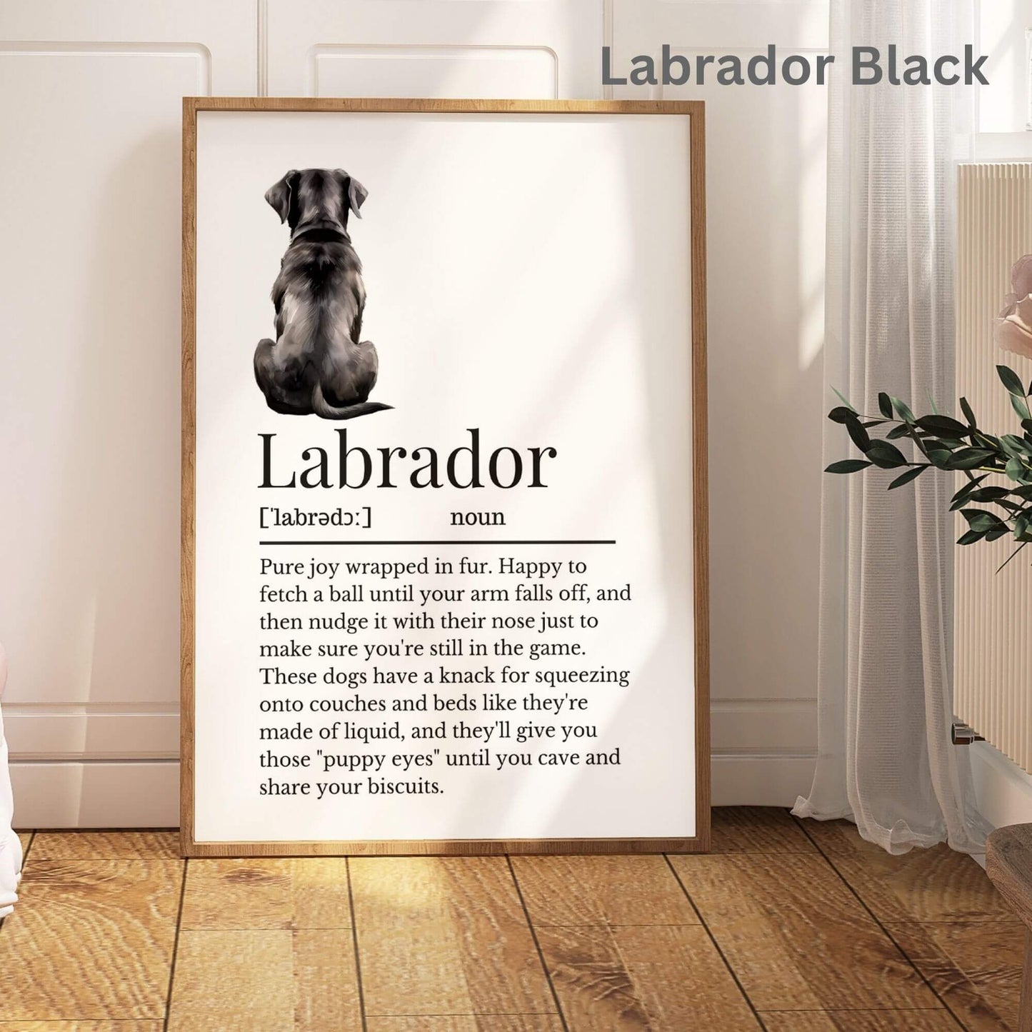 Illustrated Labrador Definition Print