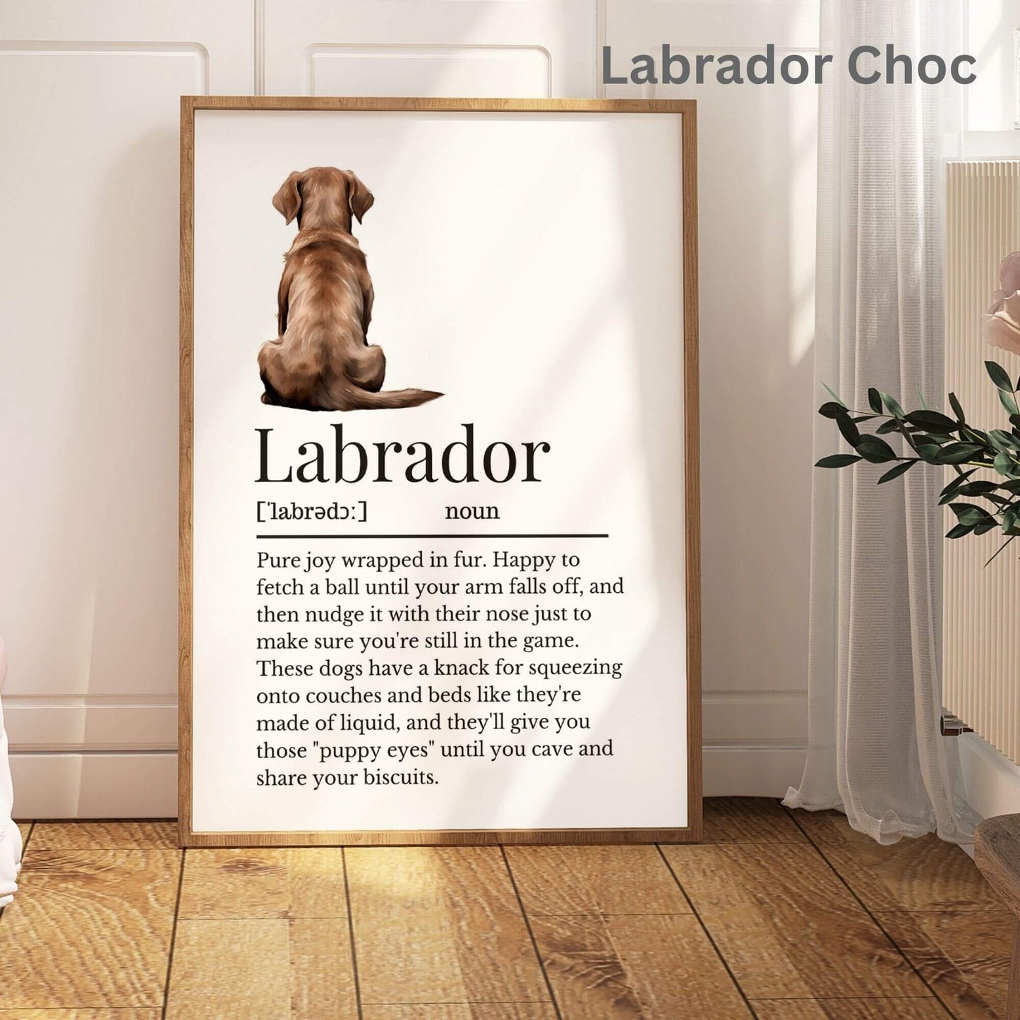 Illustrated Labrador Definition Print