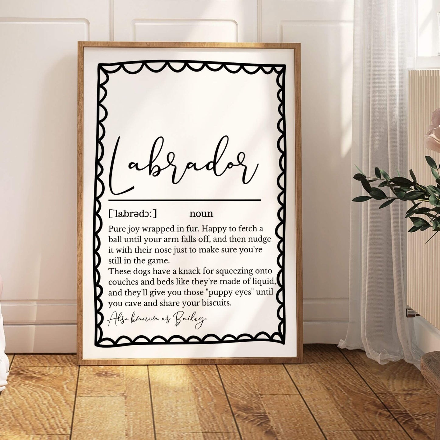 Personalised Labrador Definition Print