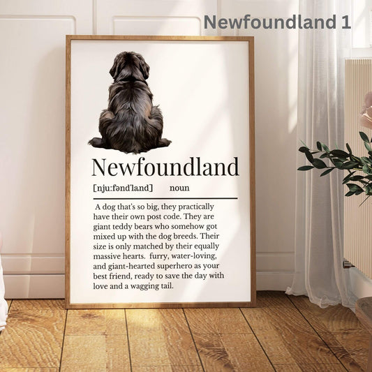 Illustrated Newfoundland Definition Print