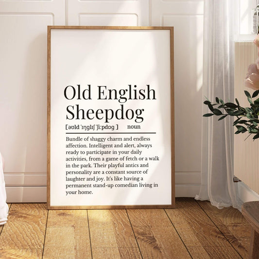 Old English Sheepdog Definition Print