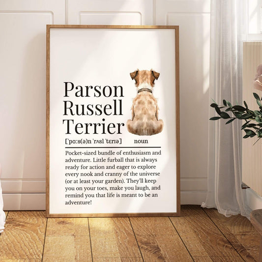 Illustrated Parson Terrier Definition Print