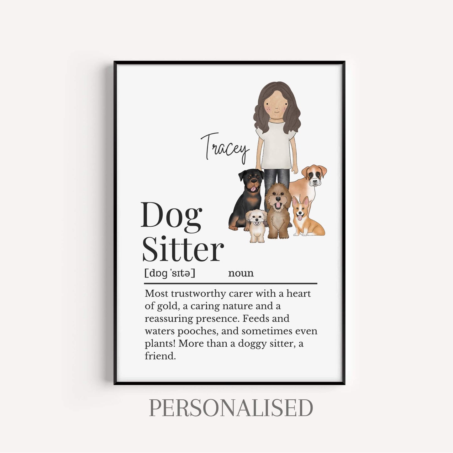 Dog Sitter Definition Print