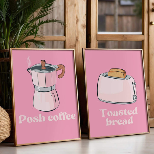 Posh Coffee and Toasted Bread Prints