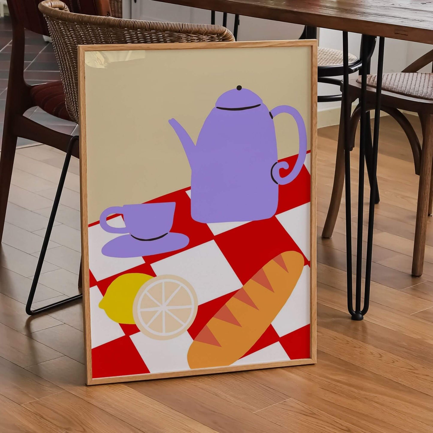 Purple Coffee Pot Print