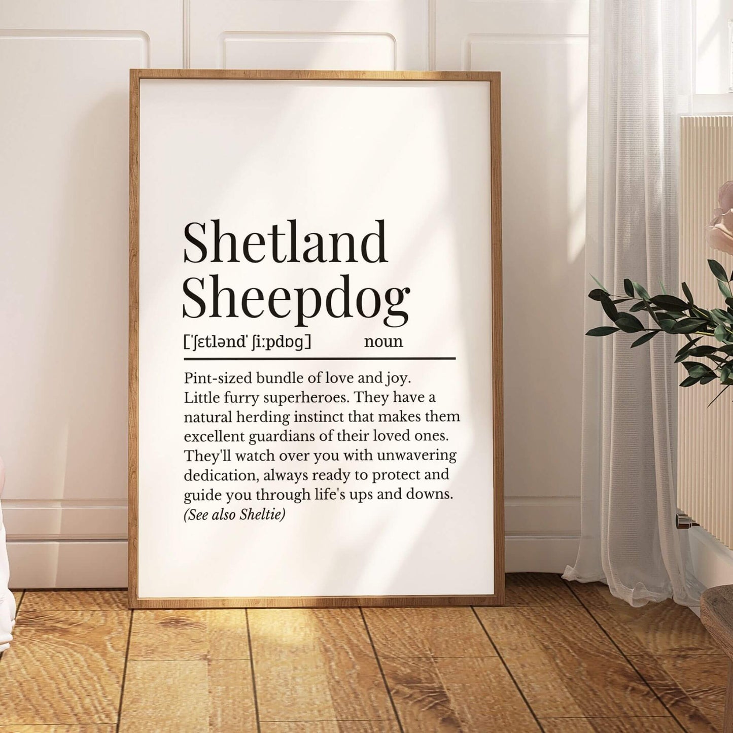 Shetland Sheepdog Definition Print